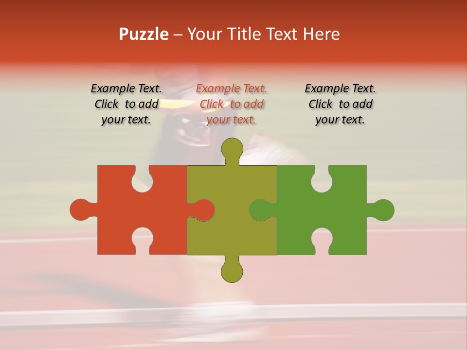 Running The Baton (Motion Blur) PowerPoint Template
