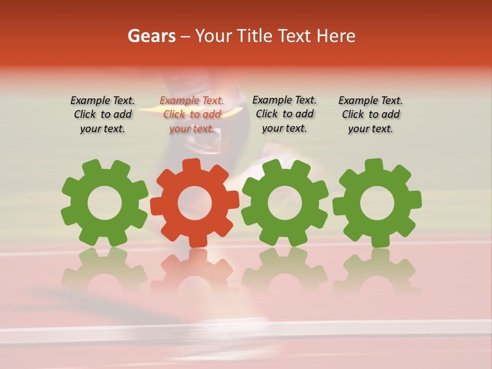 Running The Baton (Motion Blur) PowerPoint Template