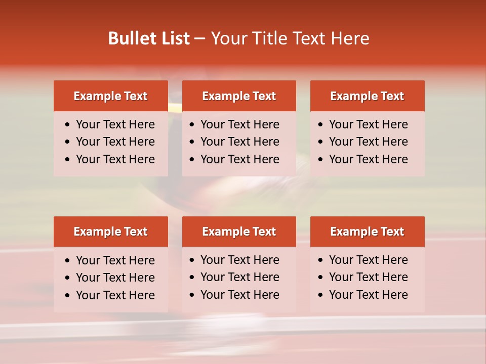 Running The Baton (Motion Blur) PowerPoint Template