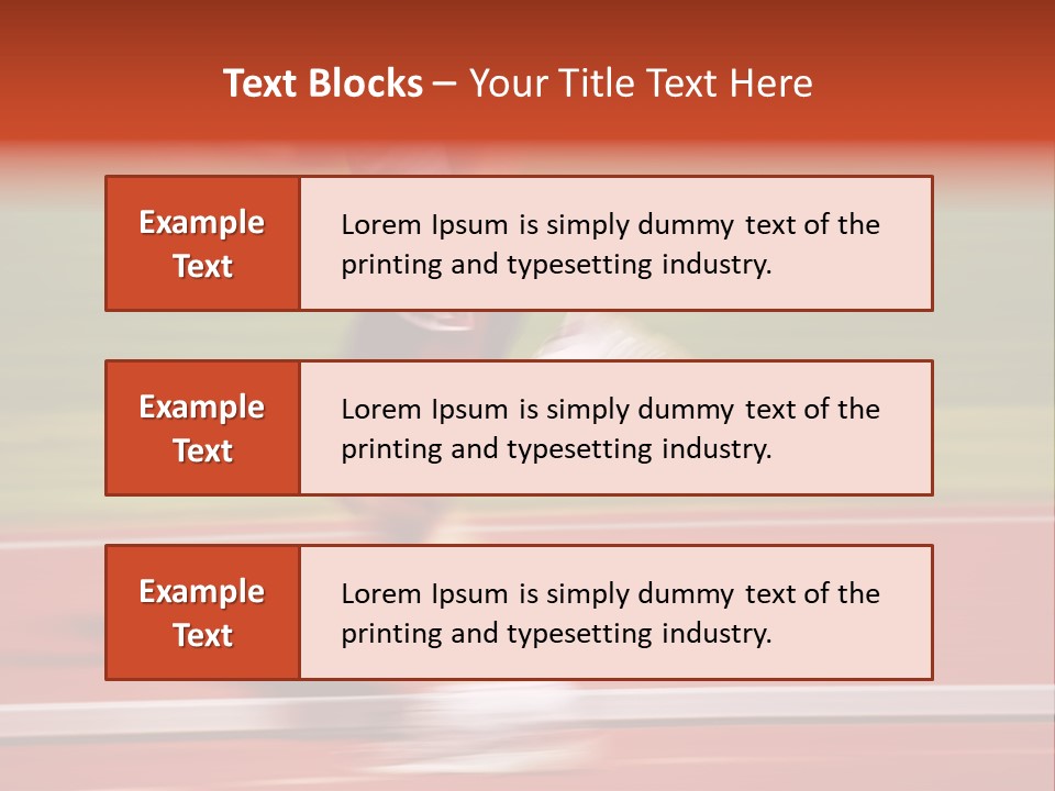 Running The Baton (Motion Blur) PowerPoint Template