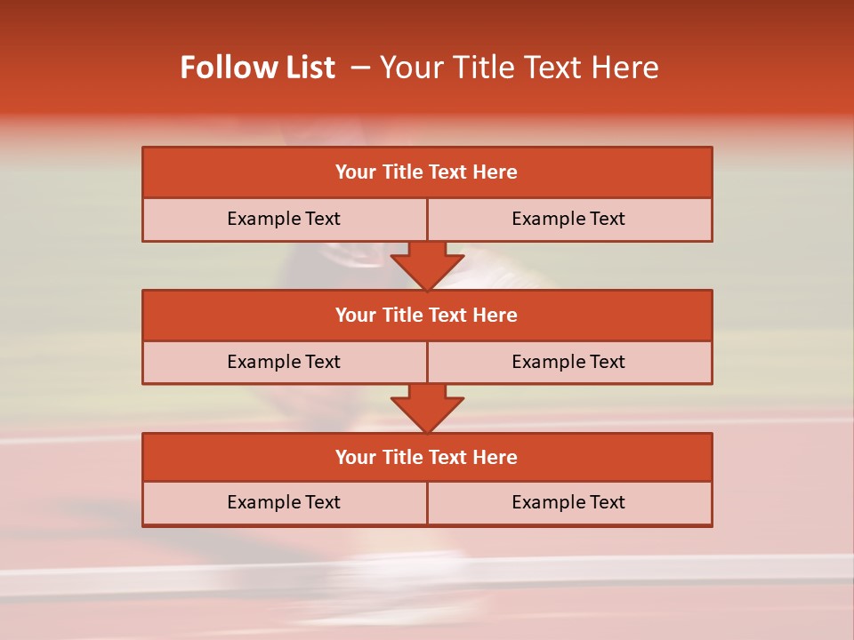 Running The Baton (Motion Blur) PowerPoint Template