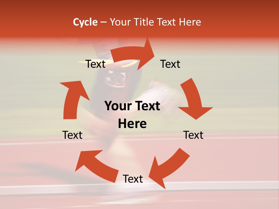 Running The Baton (Motion Blur) PowerPoint Template