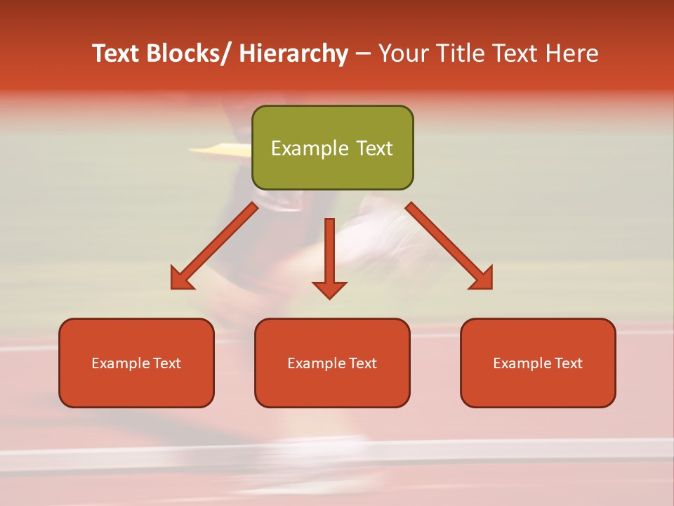 Running The Baton (Motion Blur) PowerPoint Template