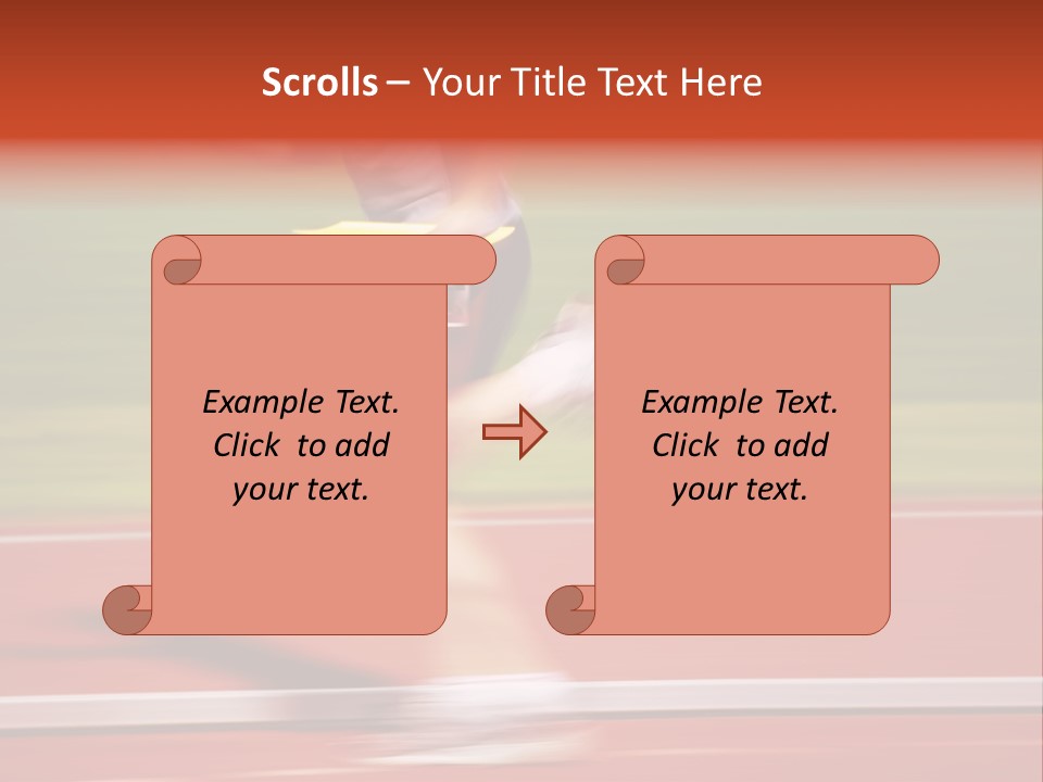Running The Baton (Motion Blur) PowerPoint Template