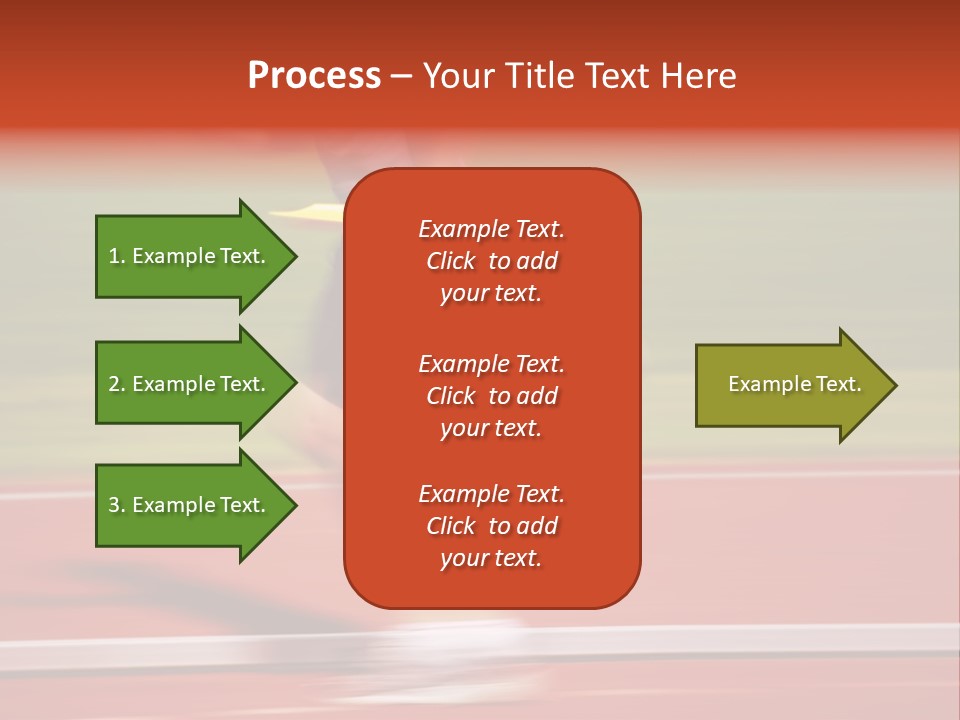 Running The Baton (Motion Blur) PowerPoint Template