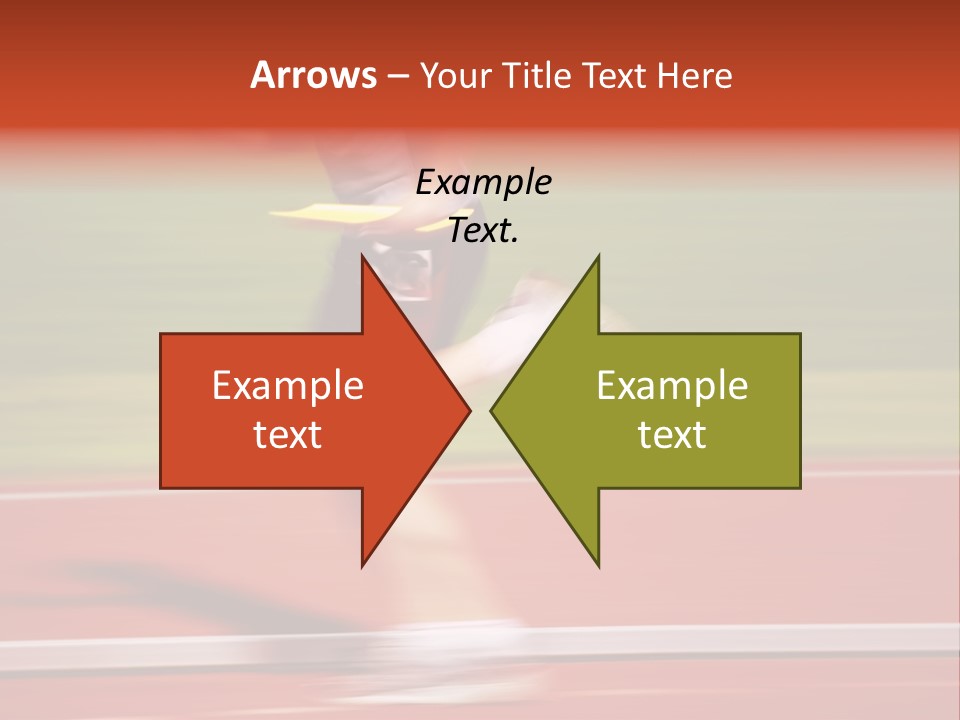 Running The Baton (Motion Blur) PowerPoint Template