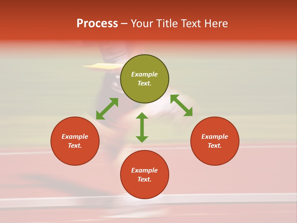 Running The Baton (Motion Blur) PowerPoint Template