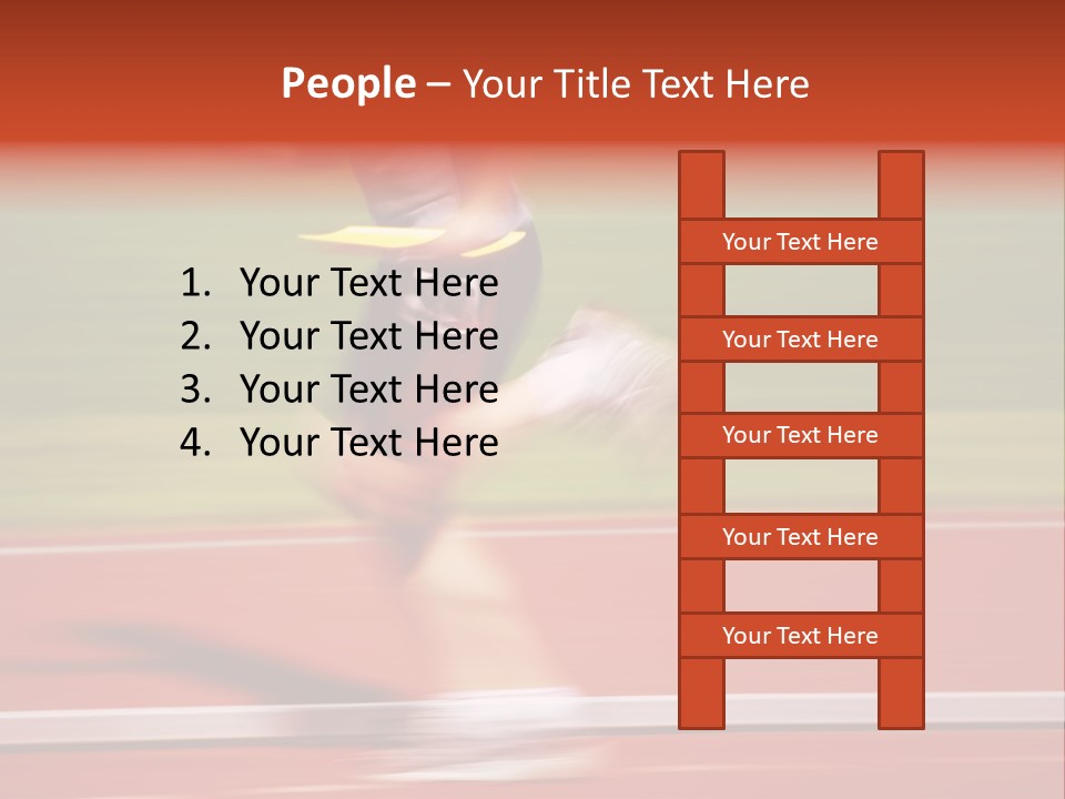 Running The Baton (Motion Blur) PowerPoint Template