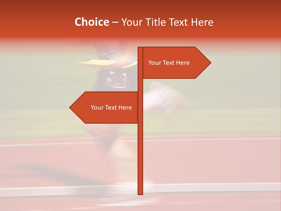 Running The Baton (Motion Blur) PowerPoint Template