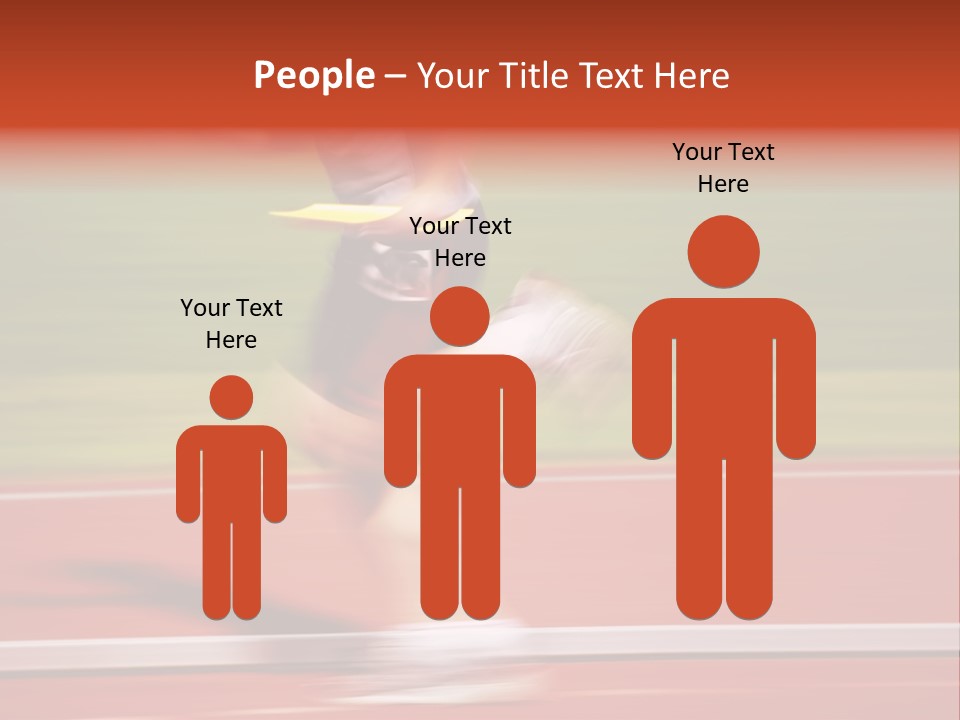 Running The Baton (Motion Blur) PowerPoint Template