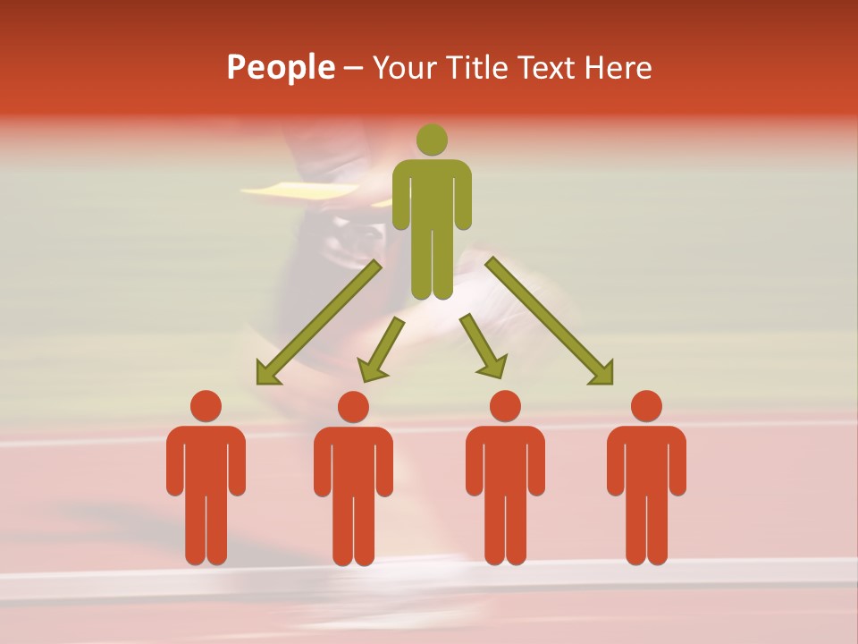 Running The Baton (Motion Blur) PowerPoint Template