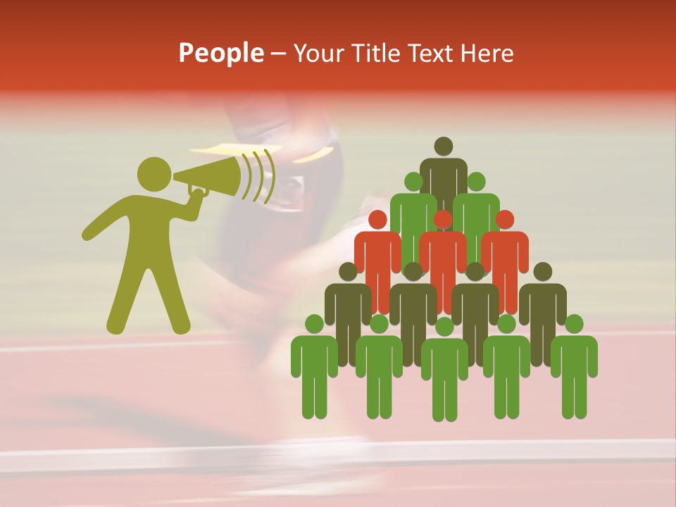 Running The Baton (Motion Blur) PowerPoint Template