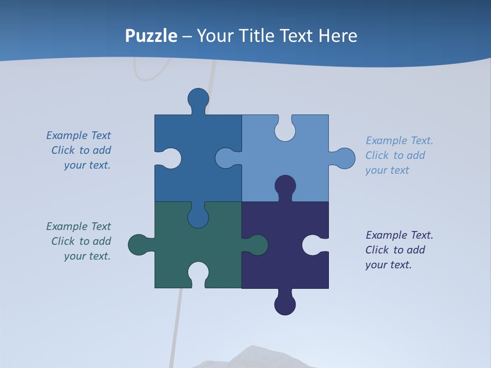 A Climber Descends After A Long Day. PowerPoint Template
