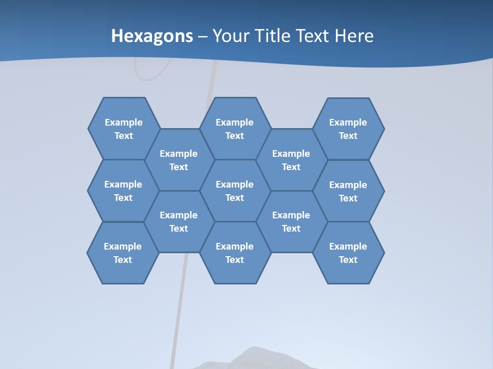 A Climber Descends After A Long Day. PowerPoint Template