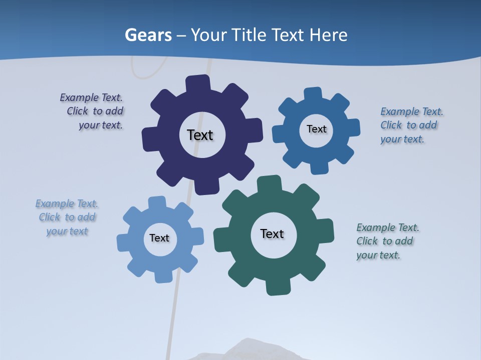 A Climber Descends After A Long Day. PowerPoint Template