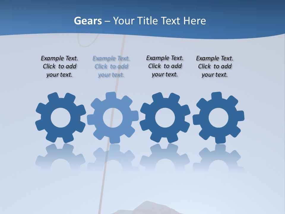 A Climber Descends After A Long Day. PowerPoint Template