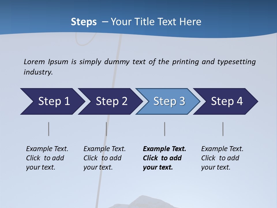 A Climber Descends After A Long Day. PowerPoint Template