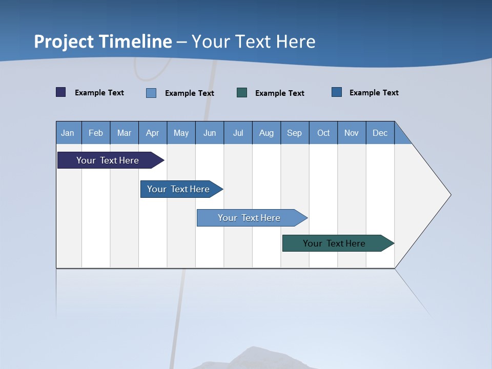 A Climber Descends After A Long Day. PowerPoint Template