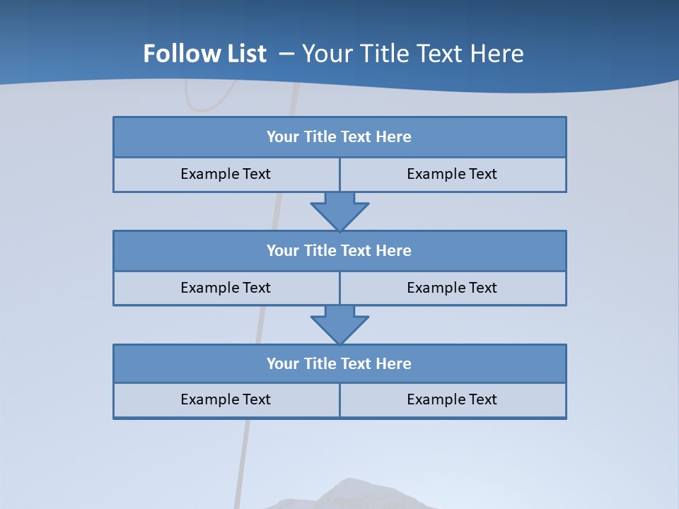 A Climber Descends After A Long Day. PowerPoint Template
