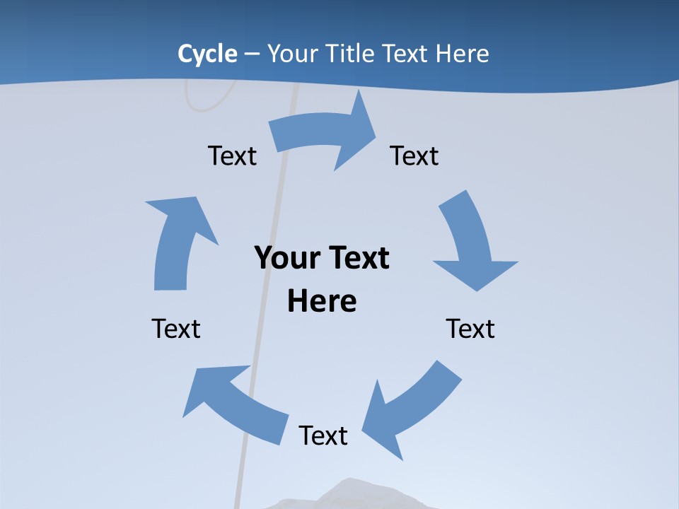 A Climber Descends After A Long Day. PowerPoint Template