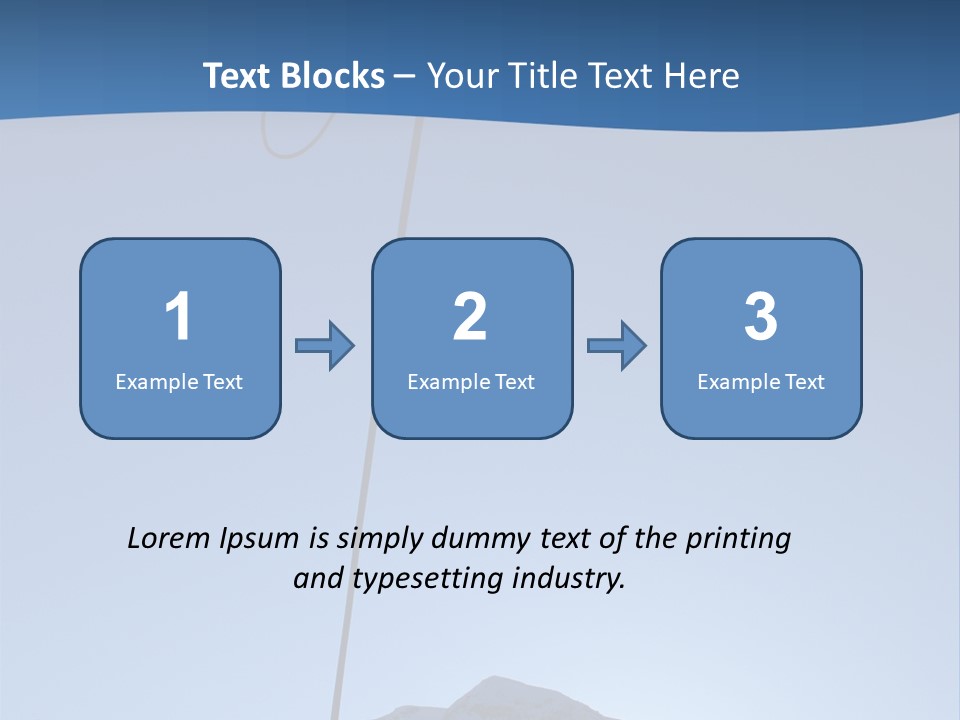A Climber Descends After A Long Day. PowerPoint Template