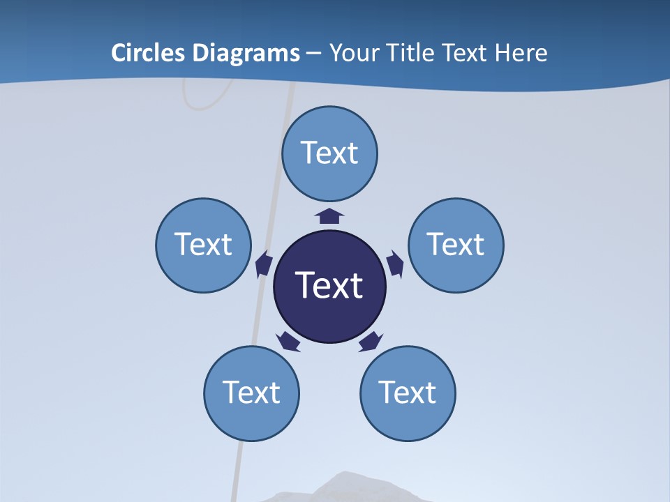 A Climber Descends After A Long Day. PowerPoint Template