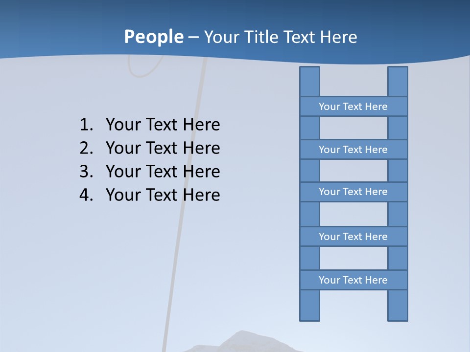 A Climber Descends After A Long Day. PowerPoint Template