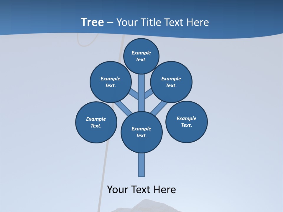 A Climber Descends After A Long Day. PowerPoint Template