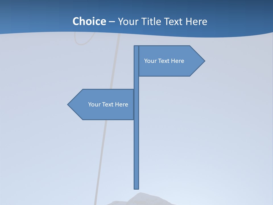 A Climber Descends After A Long Day. PowerPoint Template