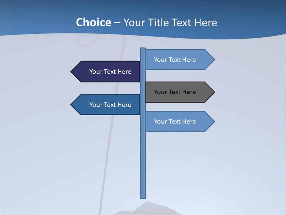 A Climber Descends After A Long Day. PowerPoint Template