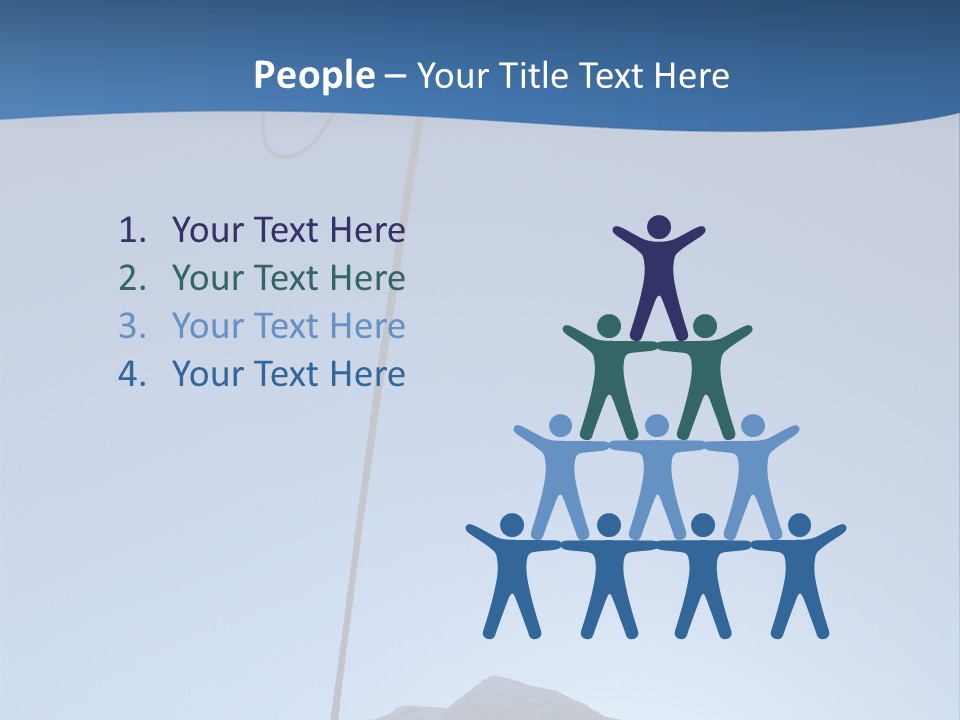 A Climber Descends After A Long Day. PowerPoint Template