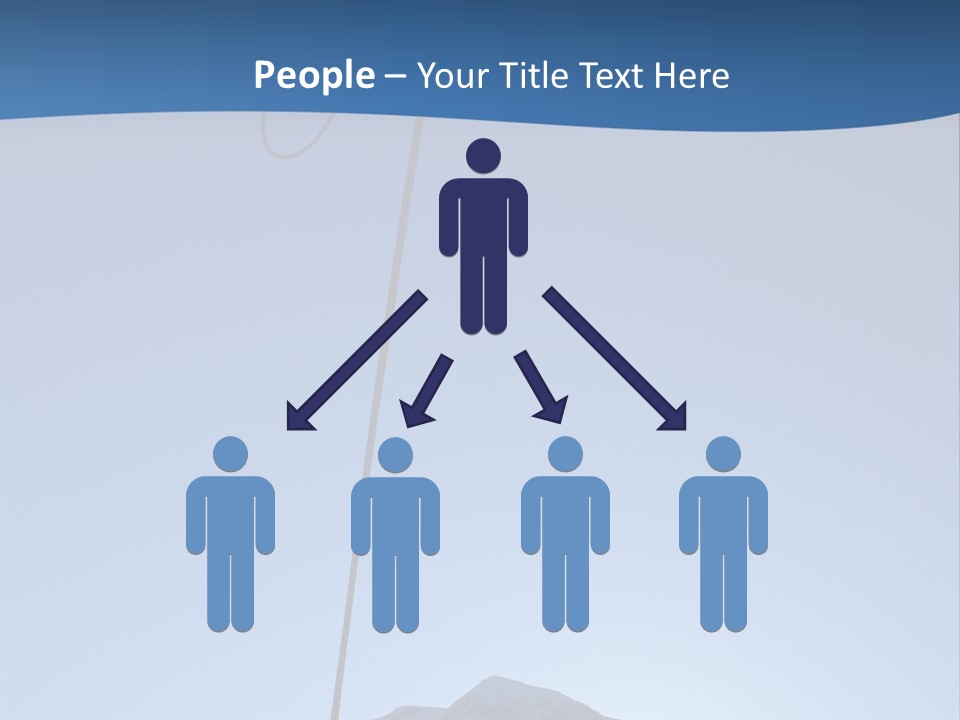 A Climber Descends After A Long Day. PowerPoint Template