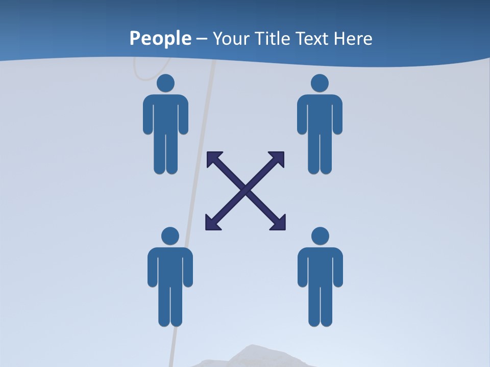 A Climber Descends After A Long Day. PowerPoint Template