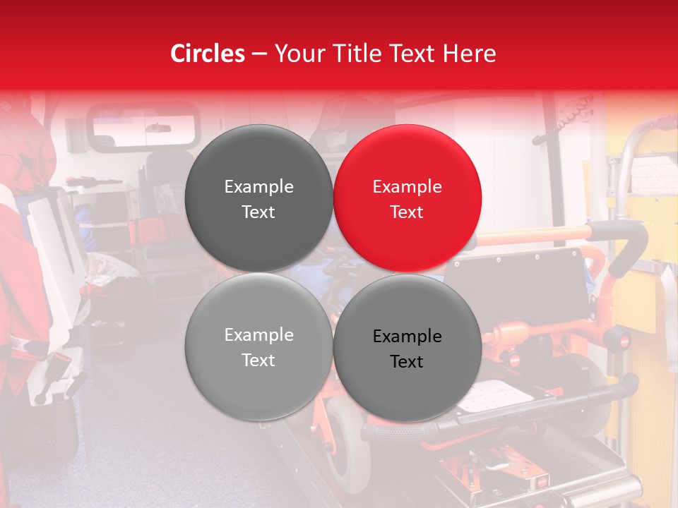 Ambulance Interior Details. Emergency Equipment And Devices Visible PowerPoint Template