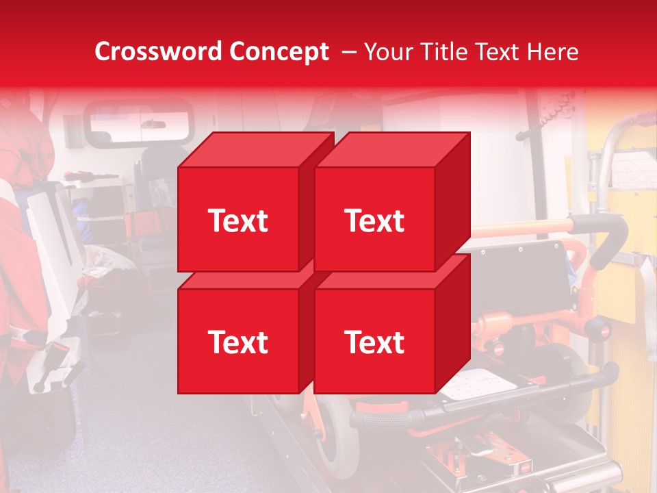 Ambulance Interior Details. Emergency Equipment And Devices Visible PowerPoint Template