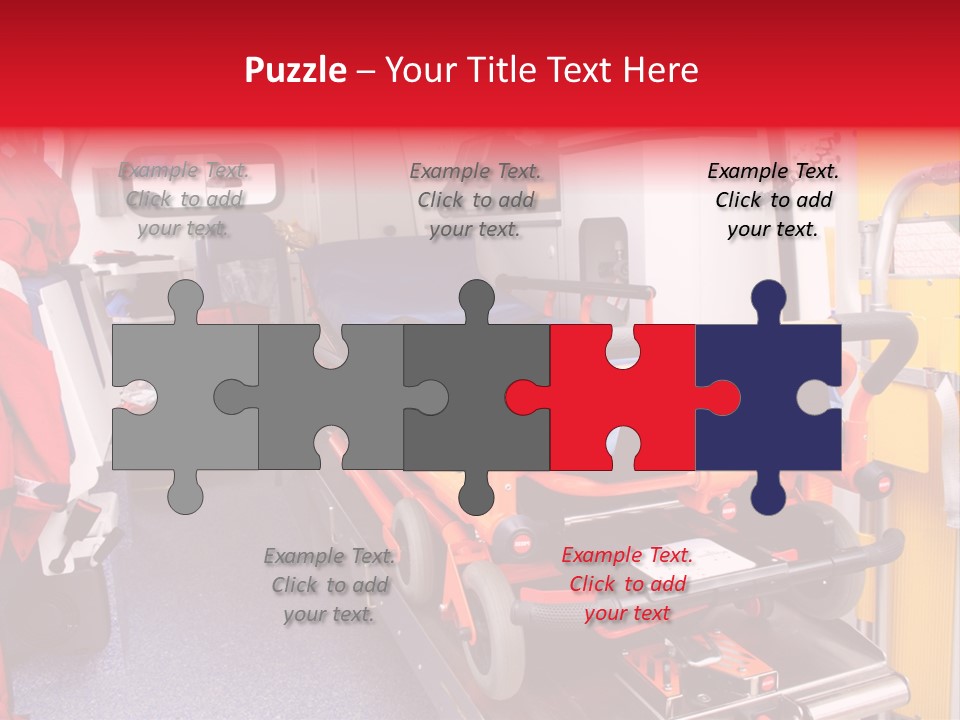 Ambulance Interior Details. Emergency Equipment And Devices Visible PowerPoint Template
