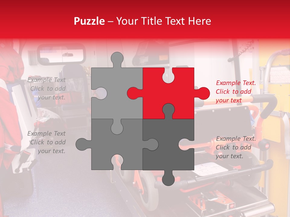 Ambulance Interior Details. Emergency Equipment And Devices Visible PowerPoint Template