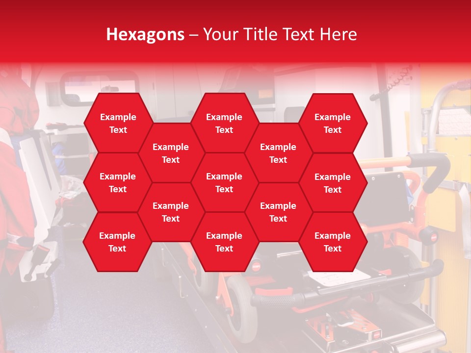 Ambulance Interior Details. Emergency Equipment And Devices Visible PowerPoint Template