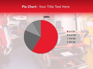 Ambulance Interior Details. Emergency Equipment And Devices Visible PowerPoint Template