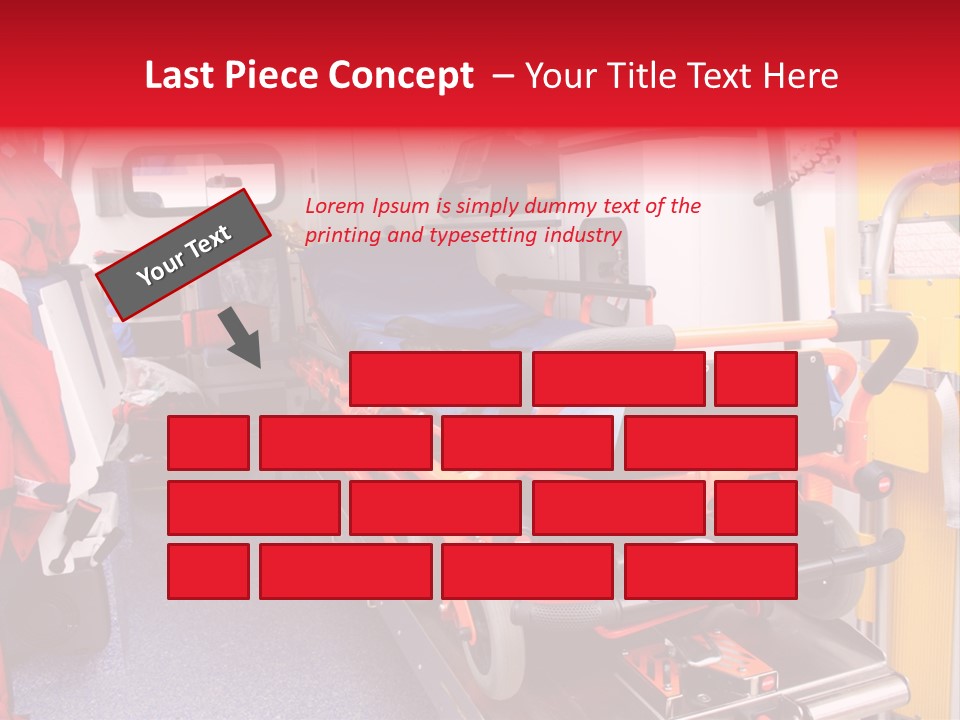 Ambulance Interior Details. Emergency Equipment And Devices Visible PowerPoint Template
