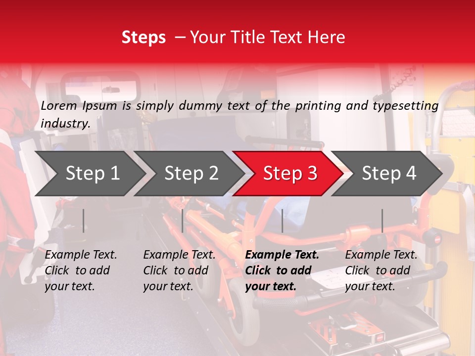 Ambulance Interior Details. Emergency Equipment And Devices Visible PowerPoint Template