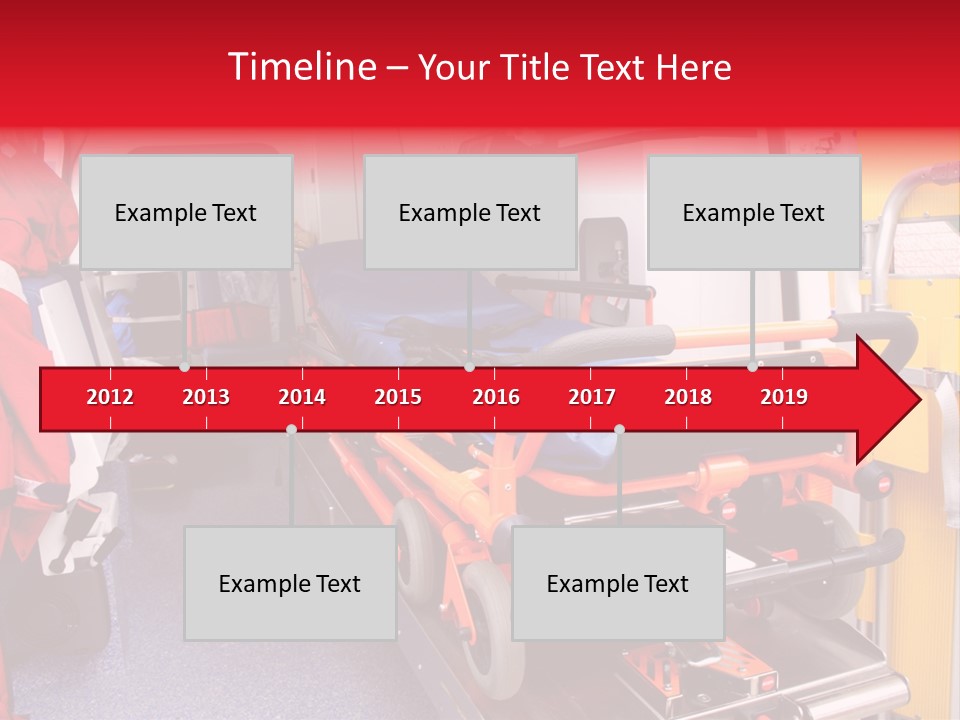Ambulance Interior Details. Emergency Equipment And Devices Visible PowerPoint Template