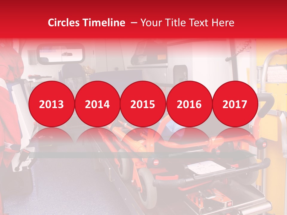 Ambulance Interior Details. Emergency Equipment And Devices Visible PowerPoint Template