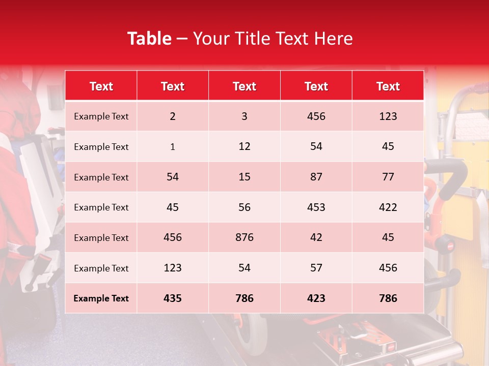 Ambulance Interior Details. Emergency Equipment And Devices Visible PowerPoint Template