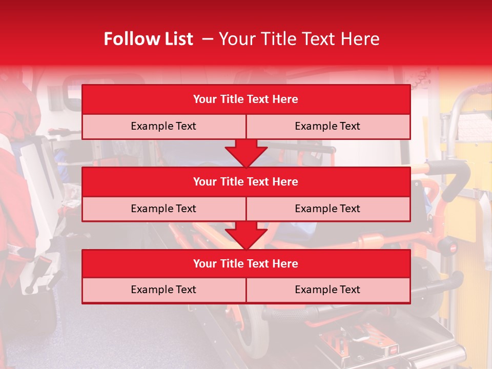 Ambulance Interior Details. Emergency Equipment And Devices Visible PowerPoint Template