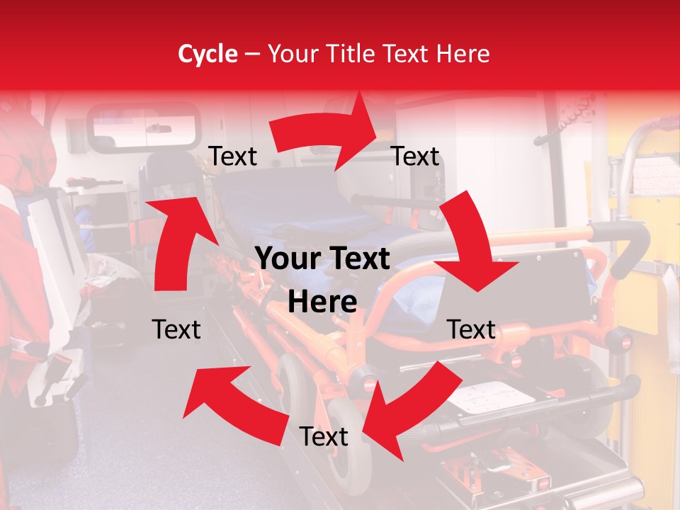Ambulance Interior Details. Emergency Equipment And Devices Visible PowerPoint Template