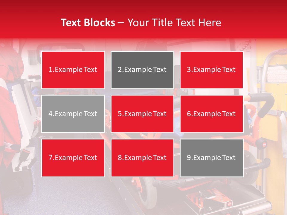 Ambulance Interior Details. Emergency Equipment And Devices Visible PowerPoint Template