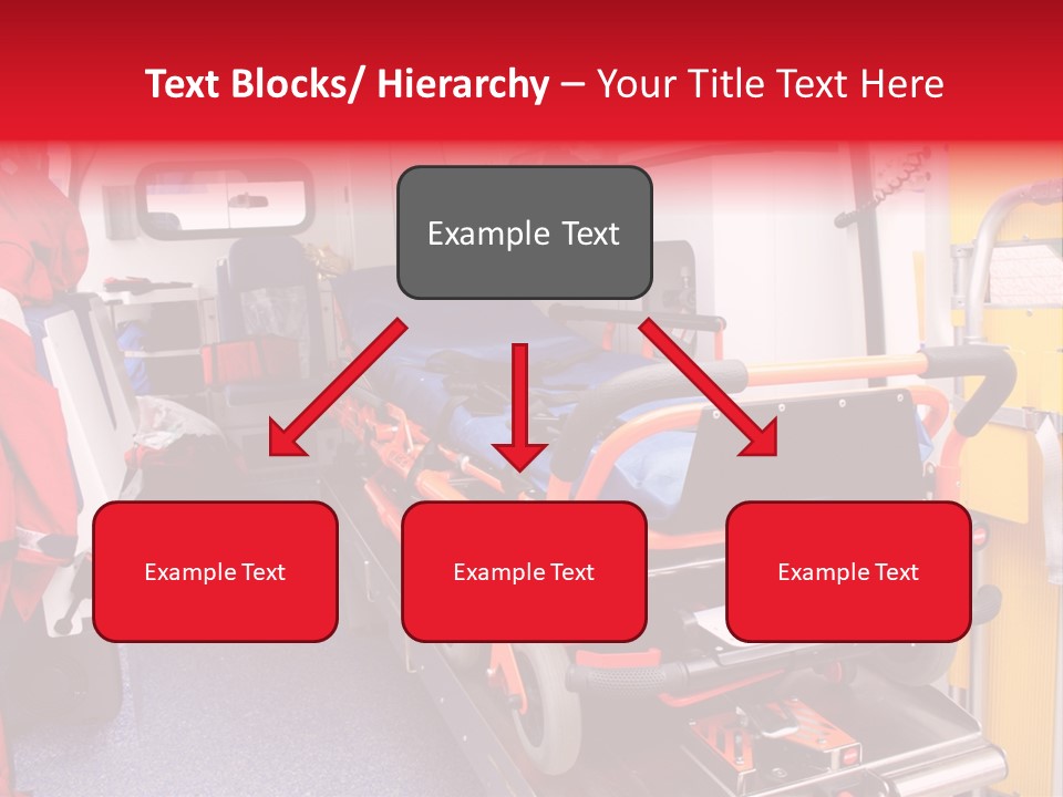 Ambulance Interior Details. Emergency Equipment And Devices Visible PowerPoint Template