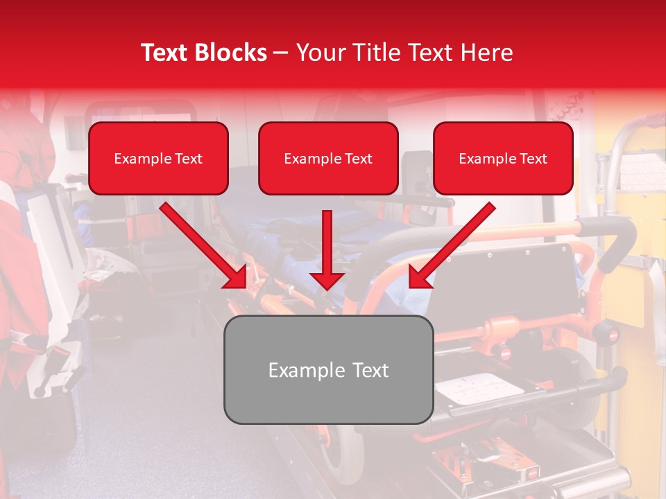 Ambulance Interior Details. Emergency Equipment And Devices Visible PowerPoint Template
