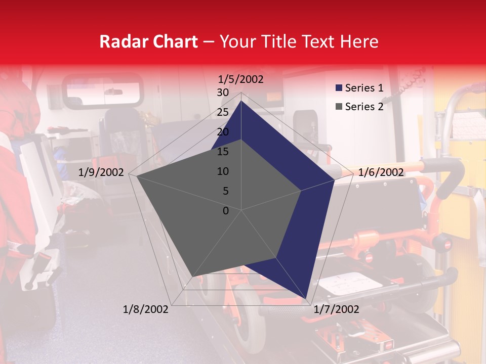 Ambulance Interior Details. Emergency Equipment And Devices Visible PowerPoint Template